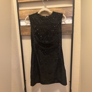 Zara size M black sequin mini dress. NEW with tags